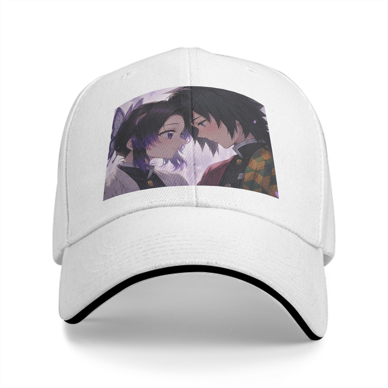 Demon Slayer Shinobu x Giyuu Anime Graphic Black Baseball Cap
