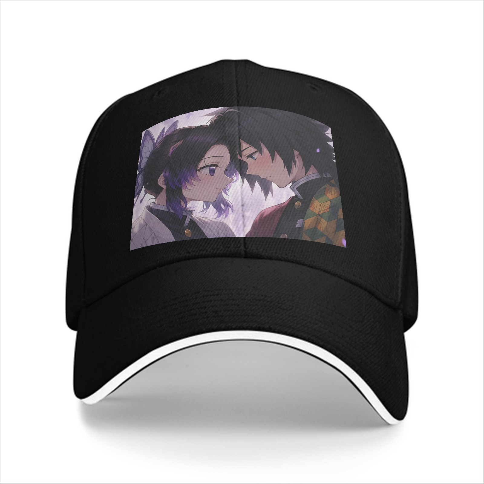 Demon Slayer Shinobu x Giyuu Anime Graphic Black Baseball Cap