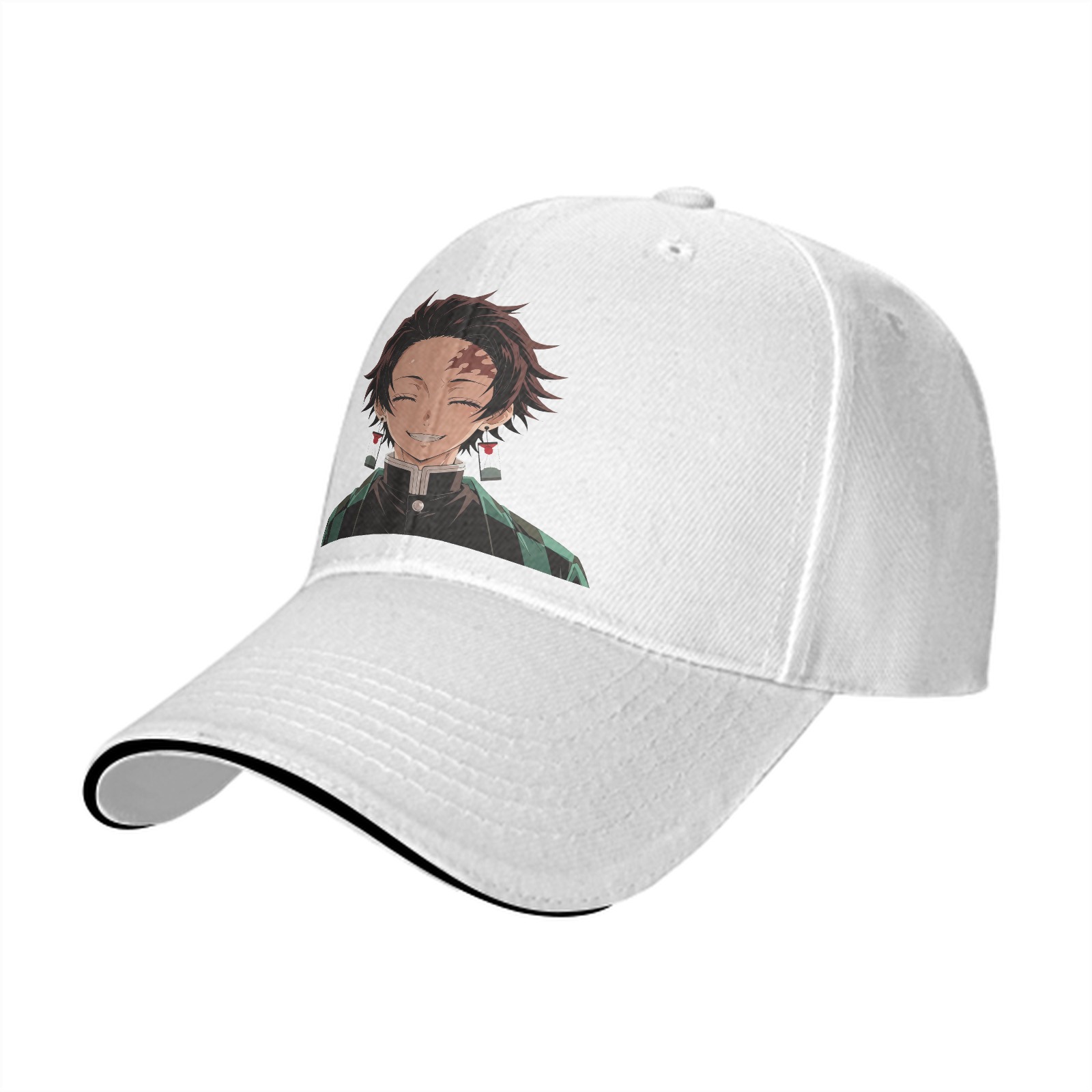 Demon Slayer Tanjiro Kamado Printed Black Baseball Cap