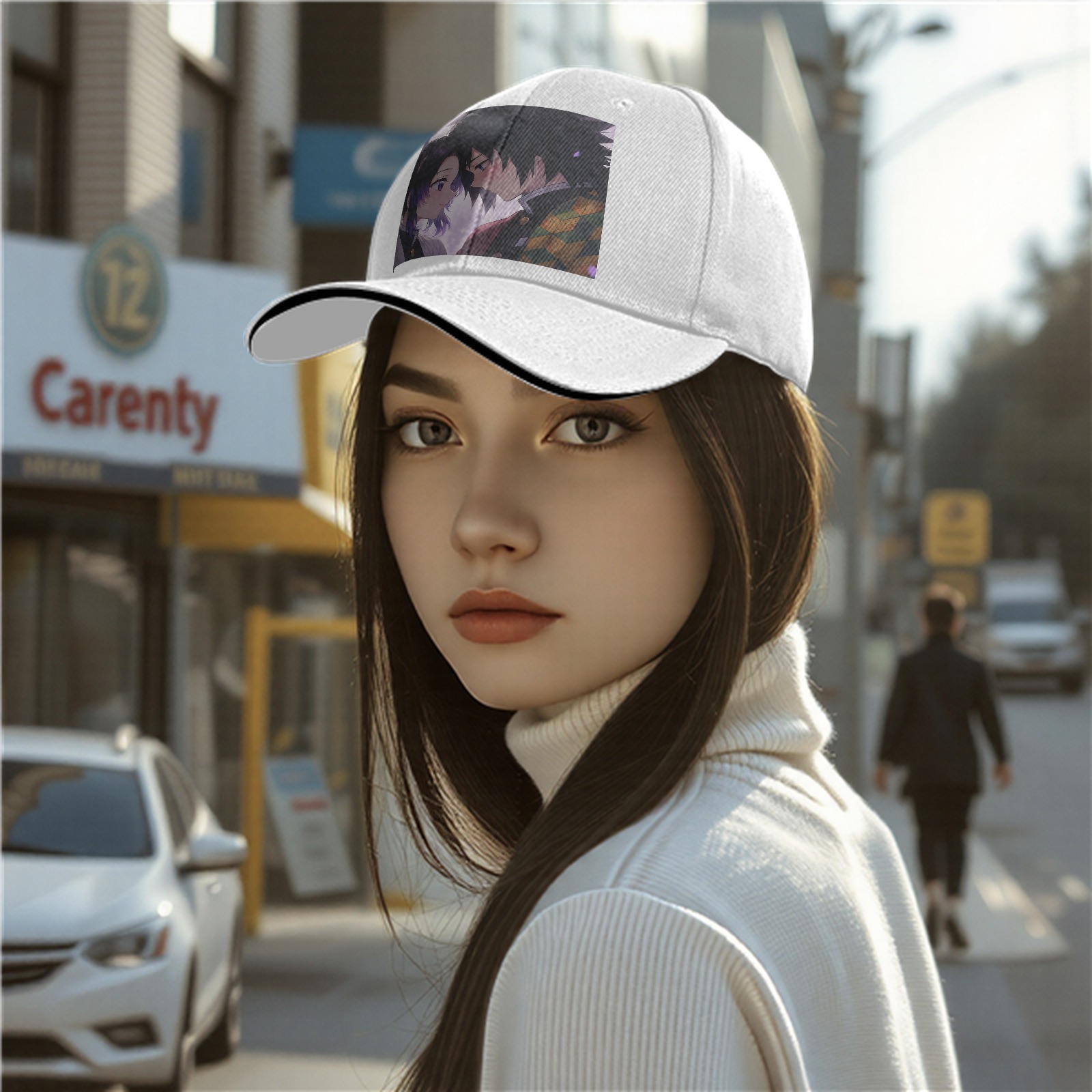 Demon Slayer Shinobu x Giyuu Anime Graphic Black Baseball Cap