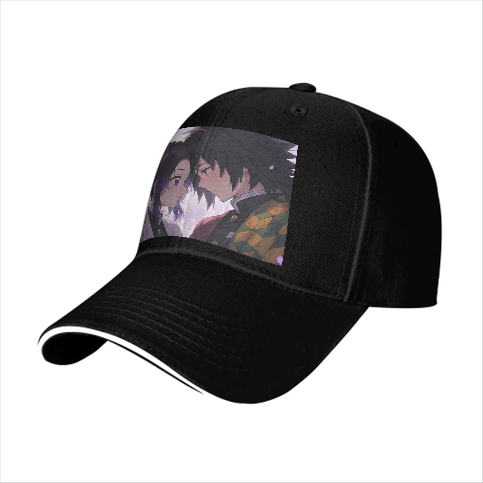 Demon Slayer Shinobu x Giyuu Anime Graphic Black Baseball Cap