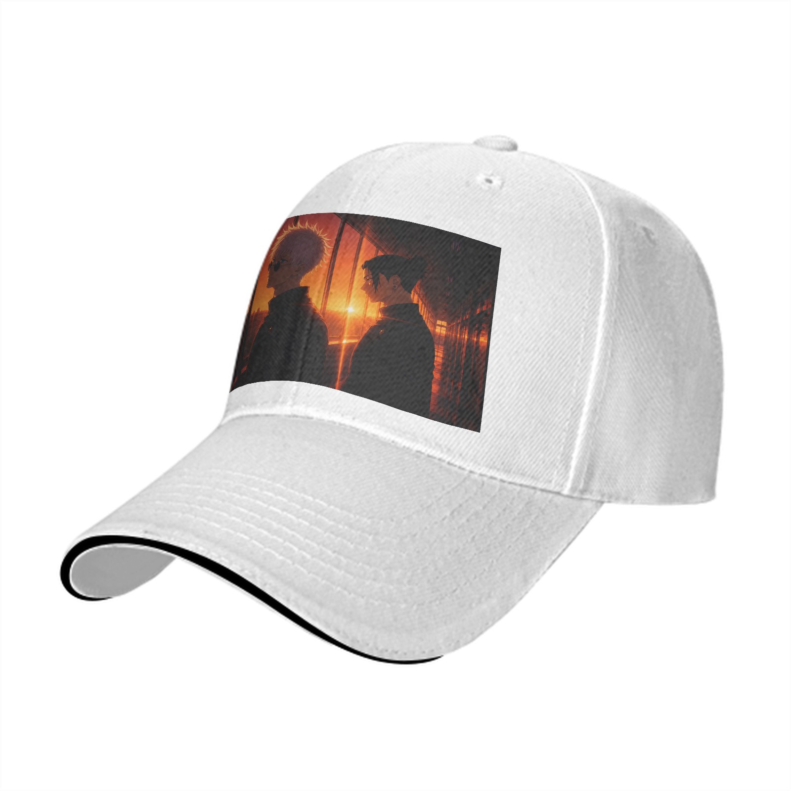 Jujutsu Kaisen Gojo Satoru & Geto Suguru Sunset Graphic Black Baseball Cap
