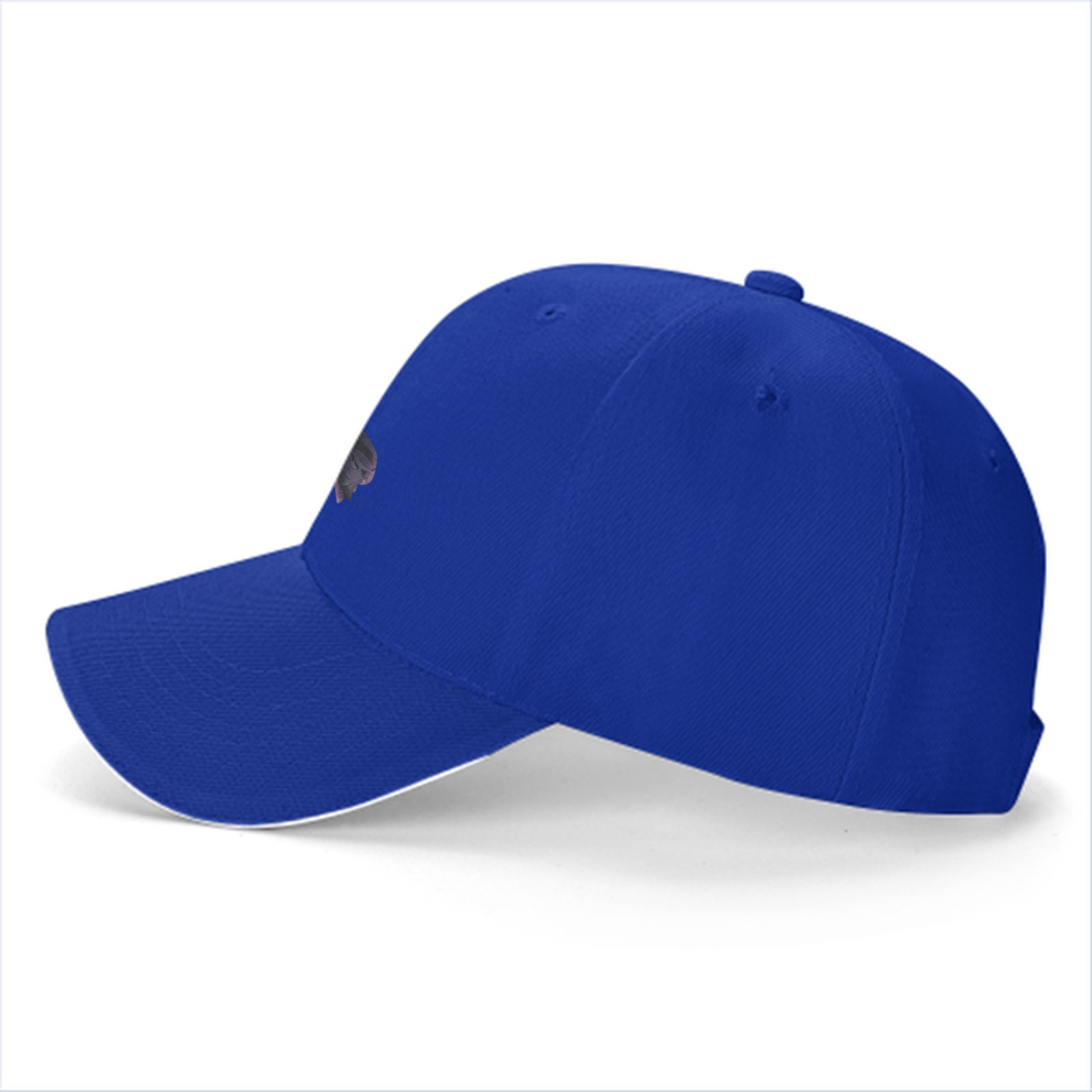 Black Baseball Cap With Grim Reaper Graphic Print