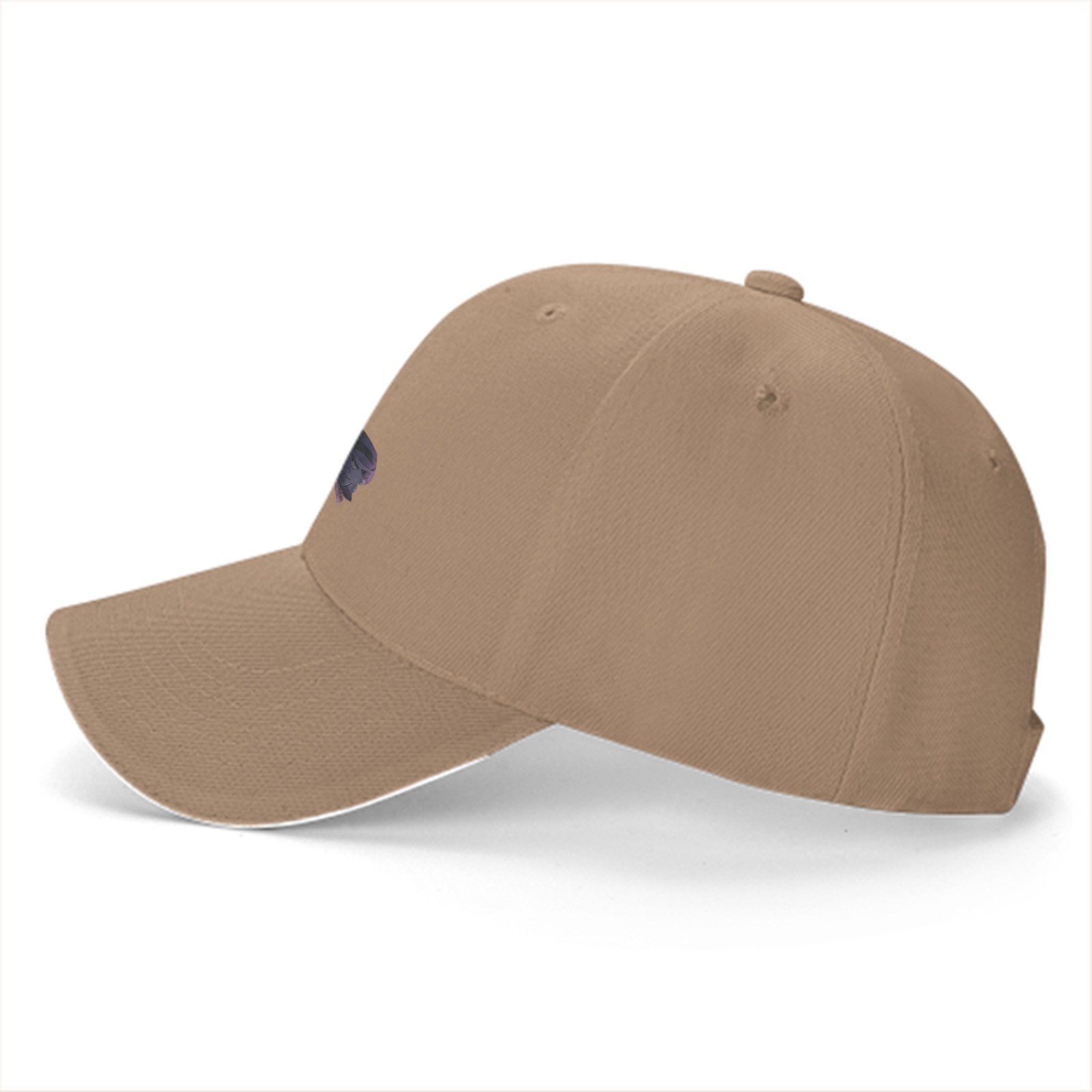 Black Baseball Cap With Grim Reaper Graphic Print