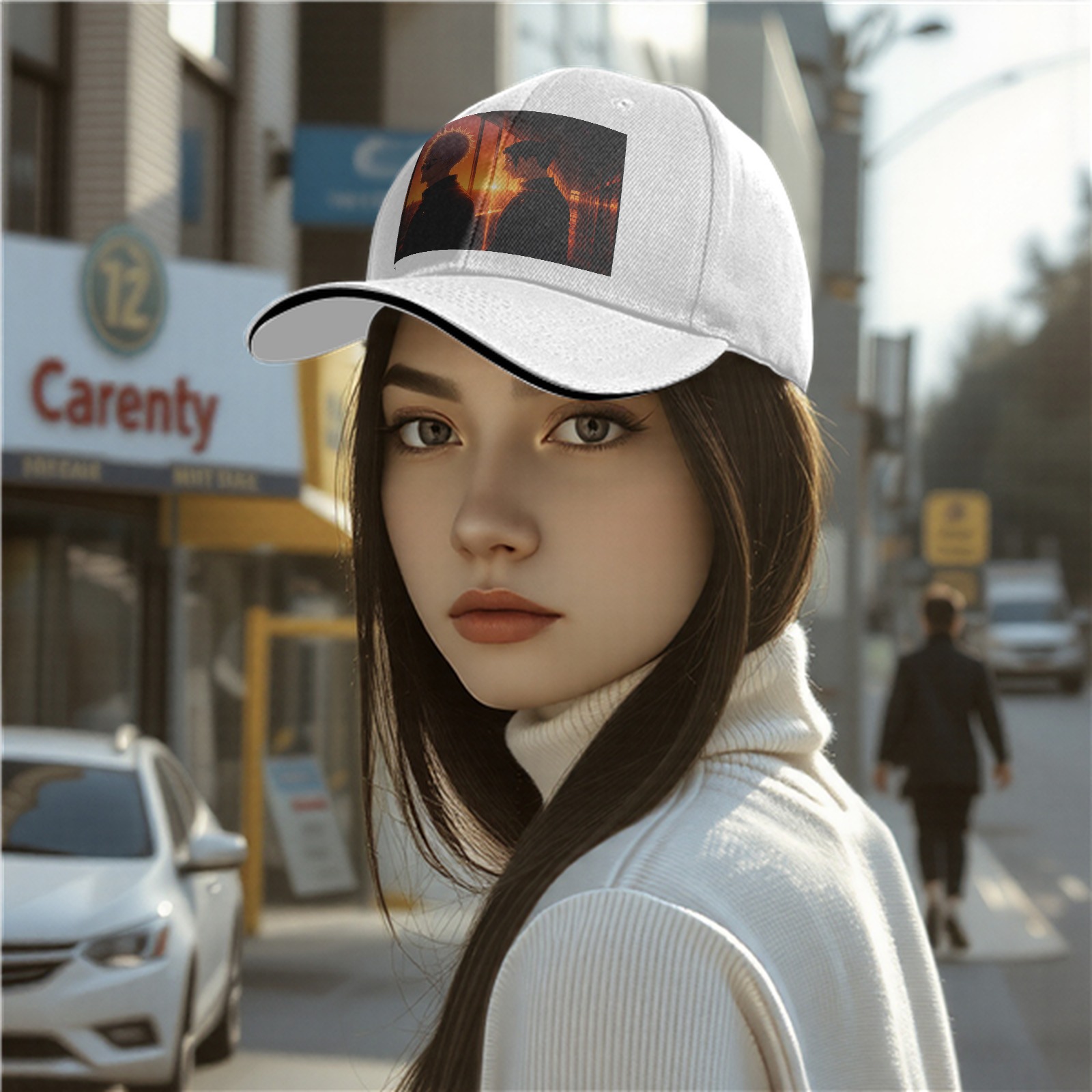 Jujutsu Kaisen Gojo Satoru & Geto Suguru Sunset Graphic Black Baseball Cap