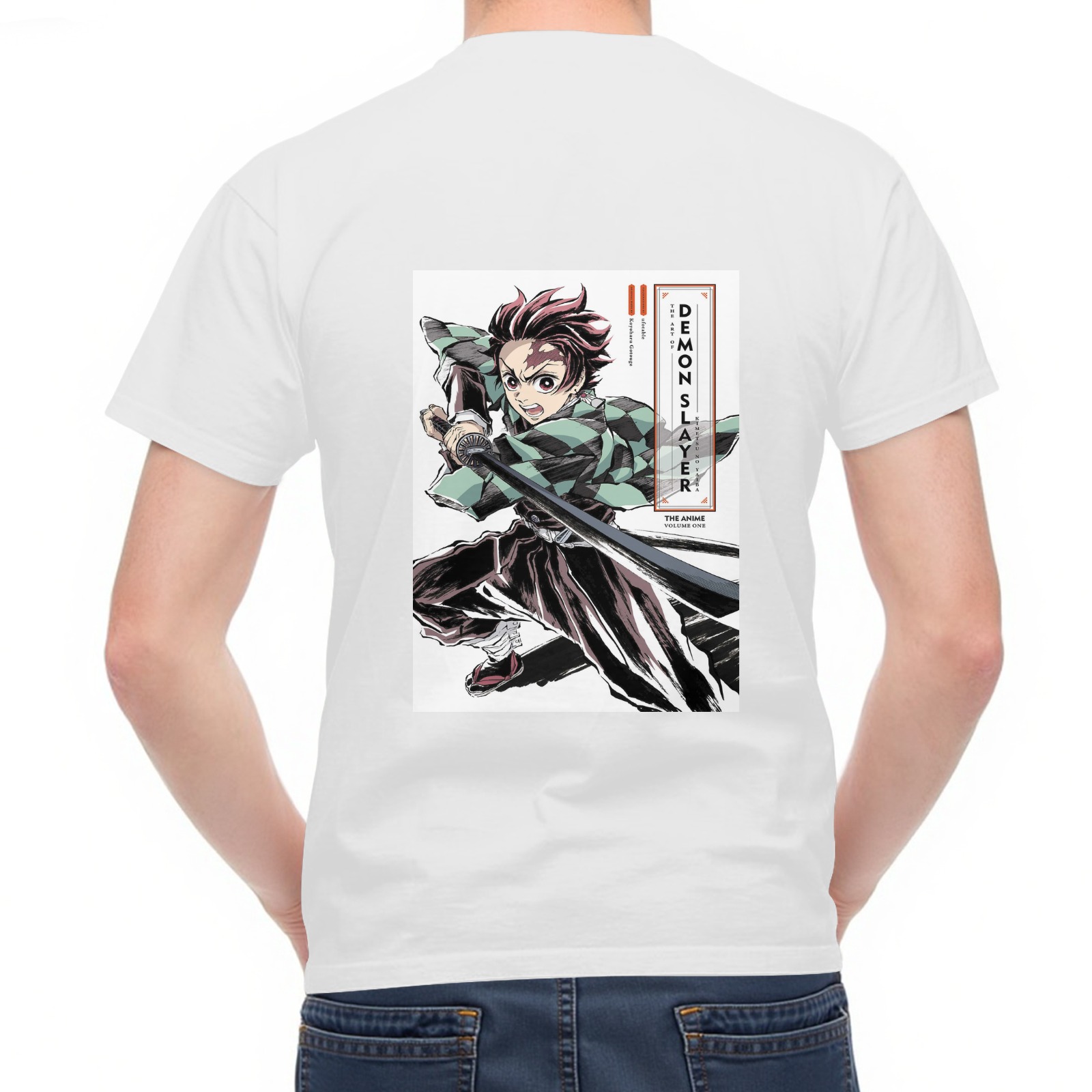Demon Slayer Tanjiro Kamado Graphic Print White T-Shirt