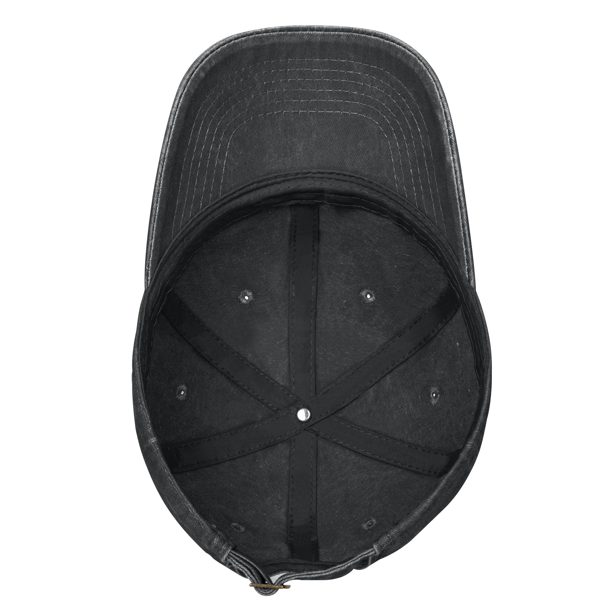 Washed Black Baseball Cap With Dinosaur Christmas Tree Print
