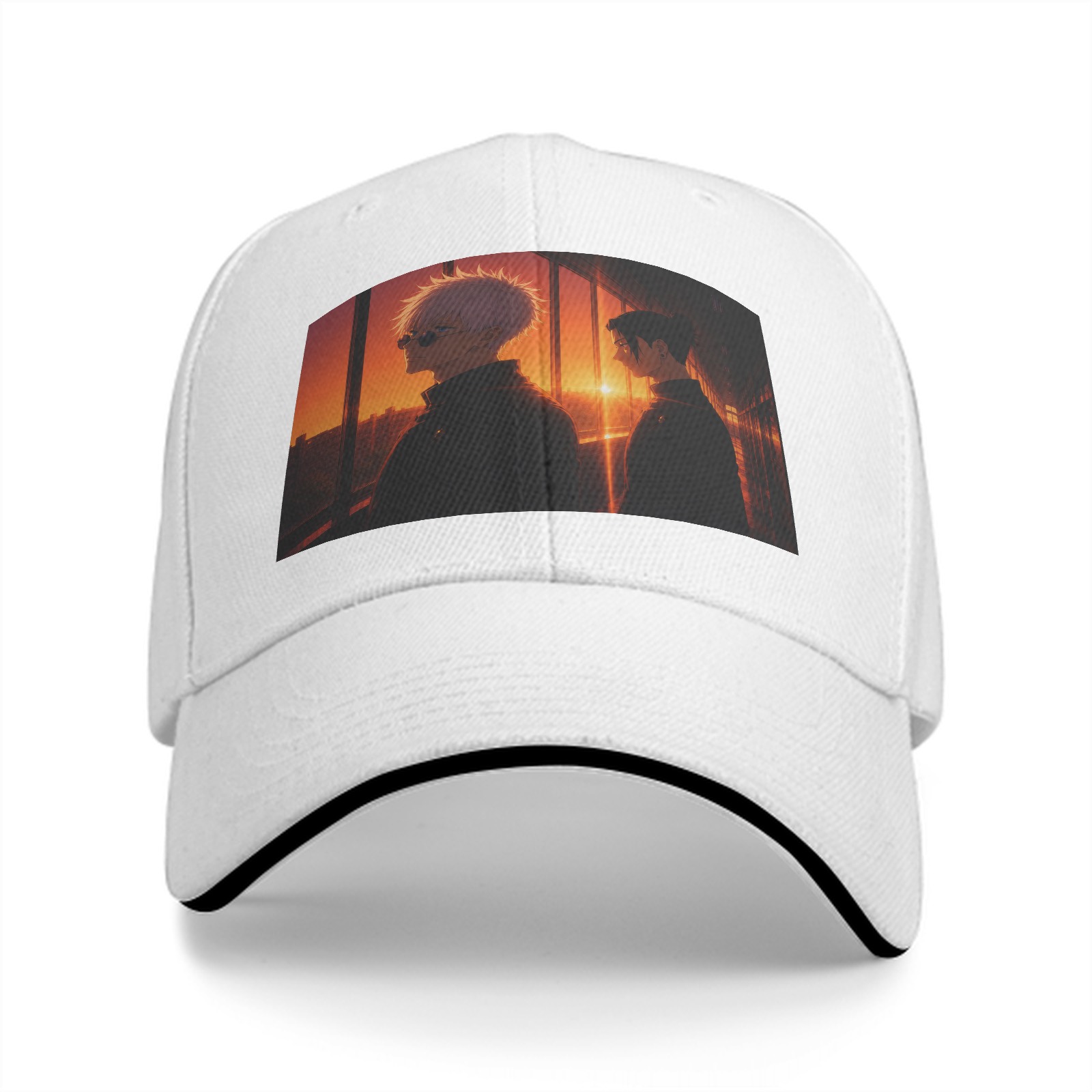Jujutsu Kaisen Gojo Satoru & Geto Suguru Sunset Graphic Black Baseball Cap