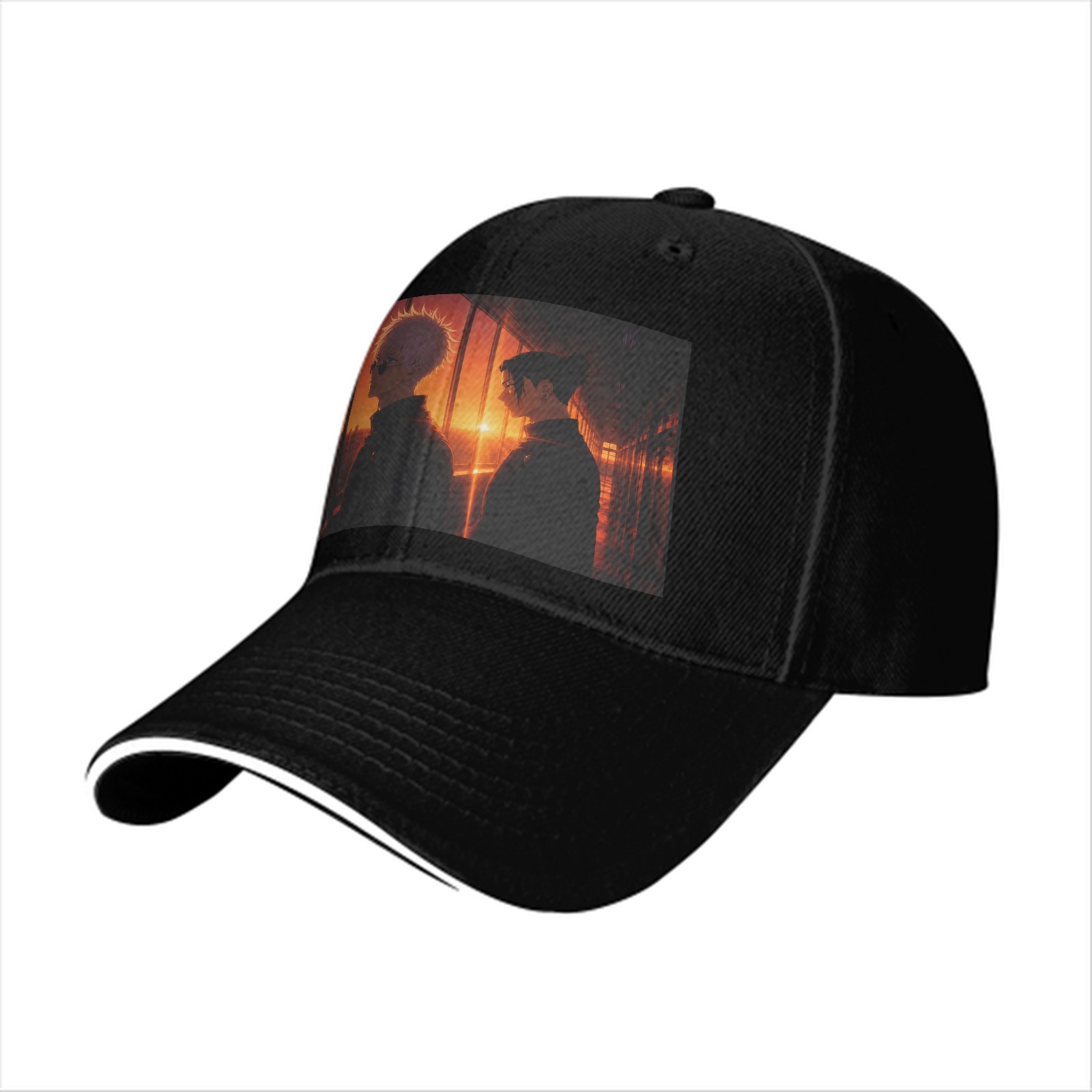 Jujutsu Kaisen Gojo Satoru & Geto Suguru Sunset Graphic Black Baseball Cap