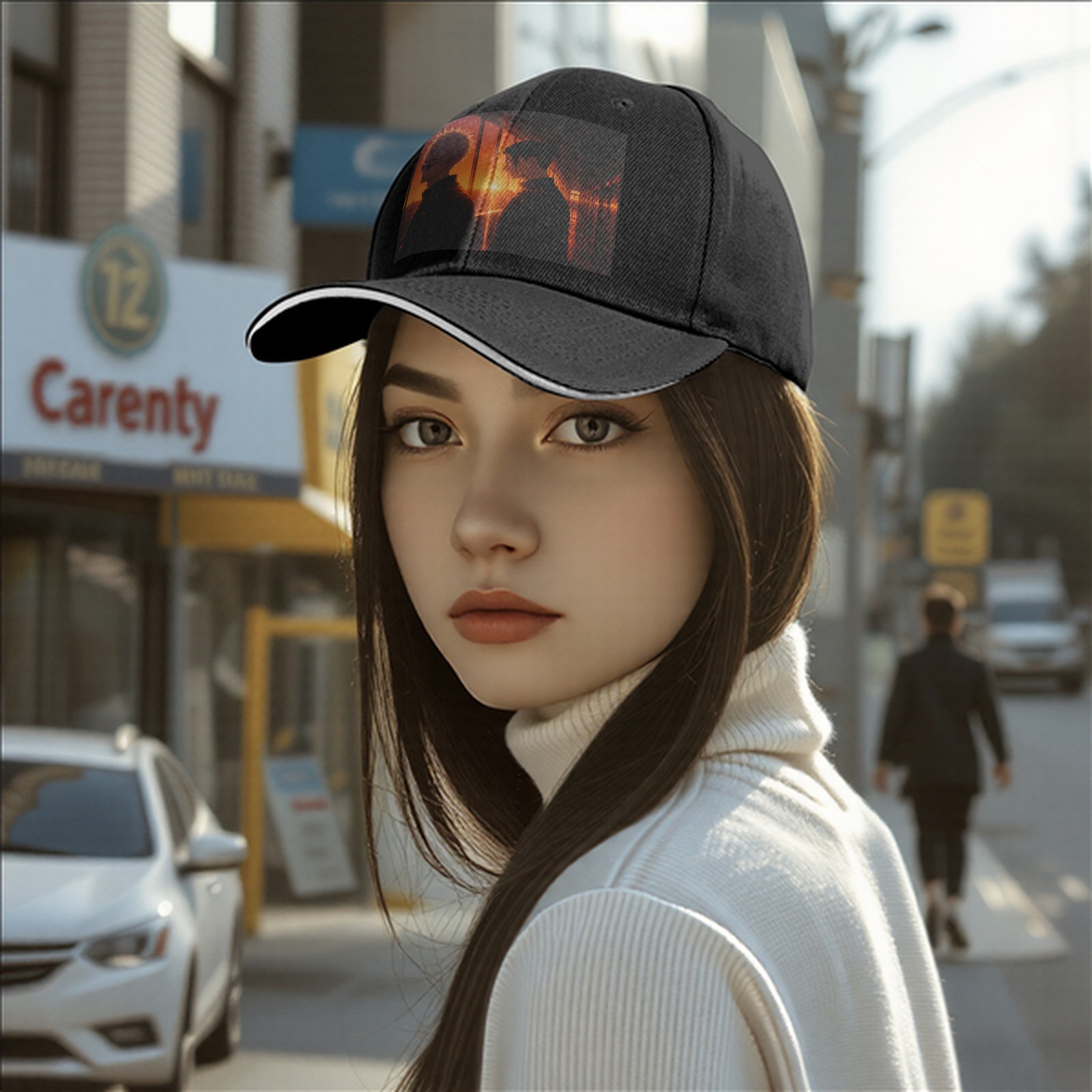 Jujutsu Kaisen Gojo Satoru & Geto Suguru Sunset Graphic Black Baseball Cap