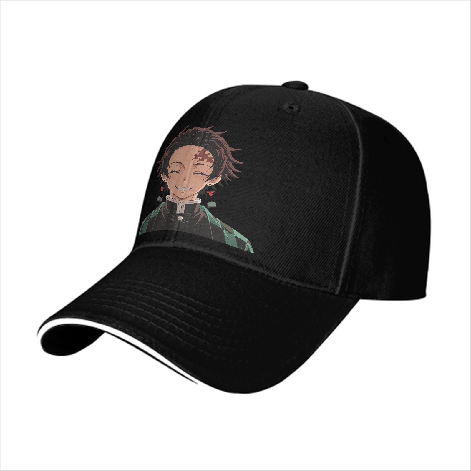 Demon Slayer Tanjiro Kamado Printed Black Baseball Cap