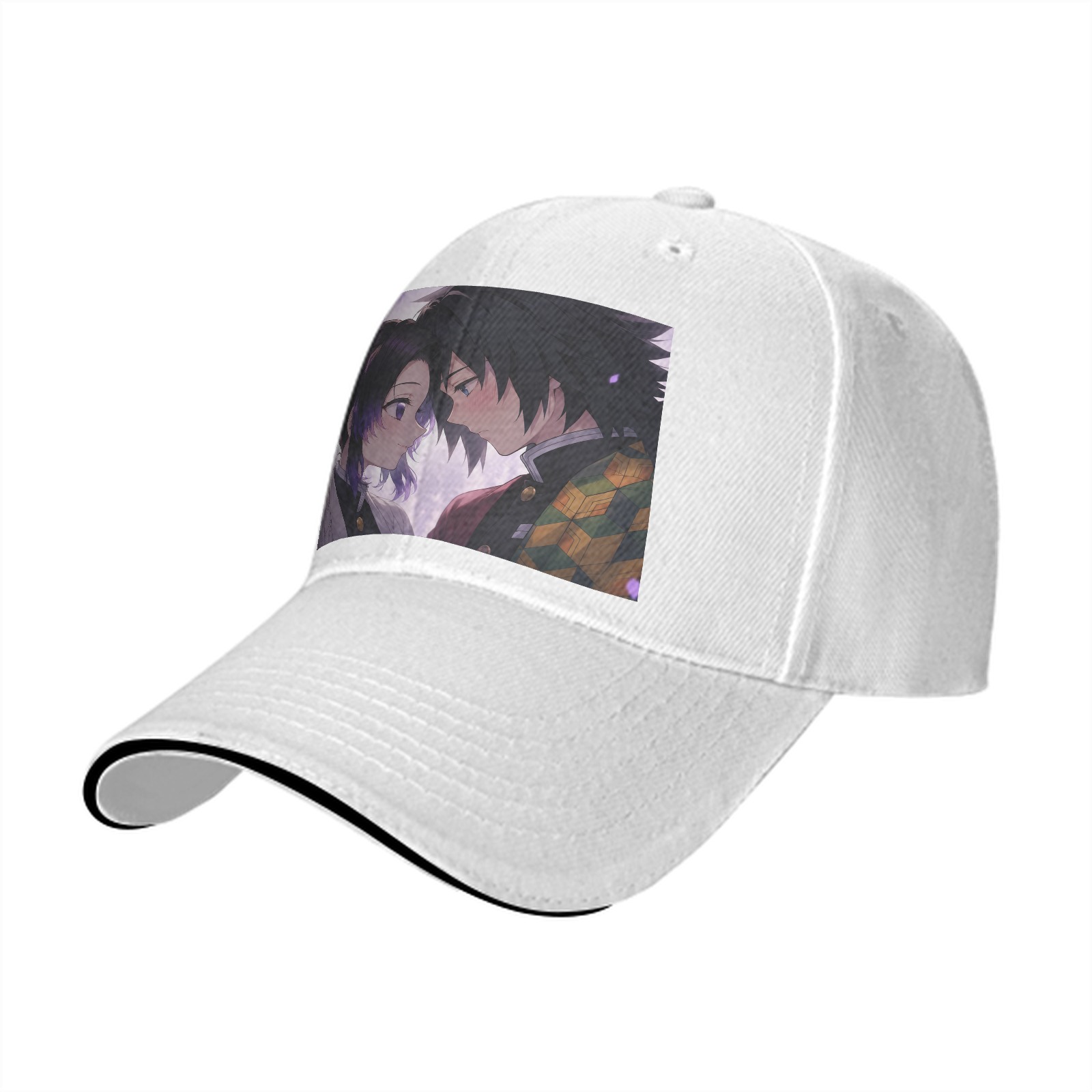 Demon Slayer Shinobu x Giyuu Anime Graphic Black Baseball Cap
