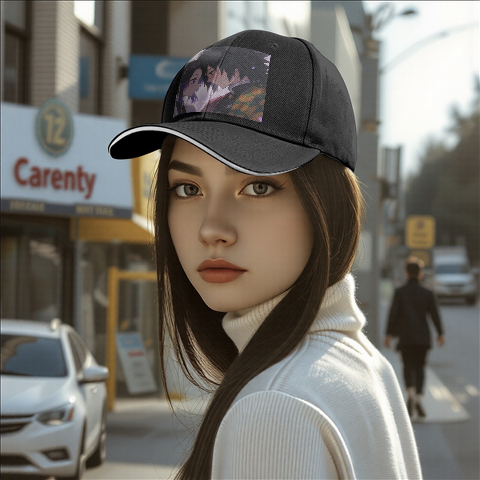 Demon Slayer Shinobu x Giyuu Anime Graphic Black Baseball Cap